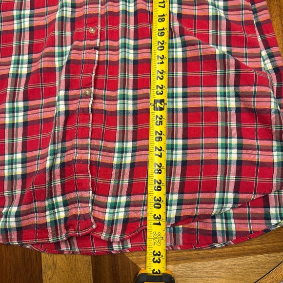 Ralph Lauren Red and Green Plaid Night Shirt XL Flawed 100% cotton - Picture 5 of 10